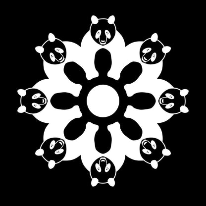 Mural And Wall Vinyl Decal Cute Pandas Animals Ation Kids Wall Beautification