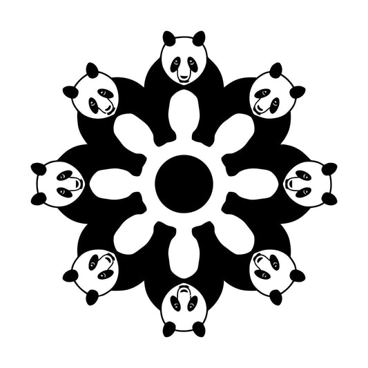 Mural And Wall Vinyl Decal Cute Pandas Animals Ation Kids Wall Beautification