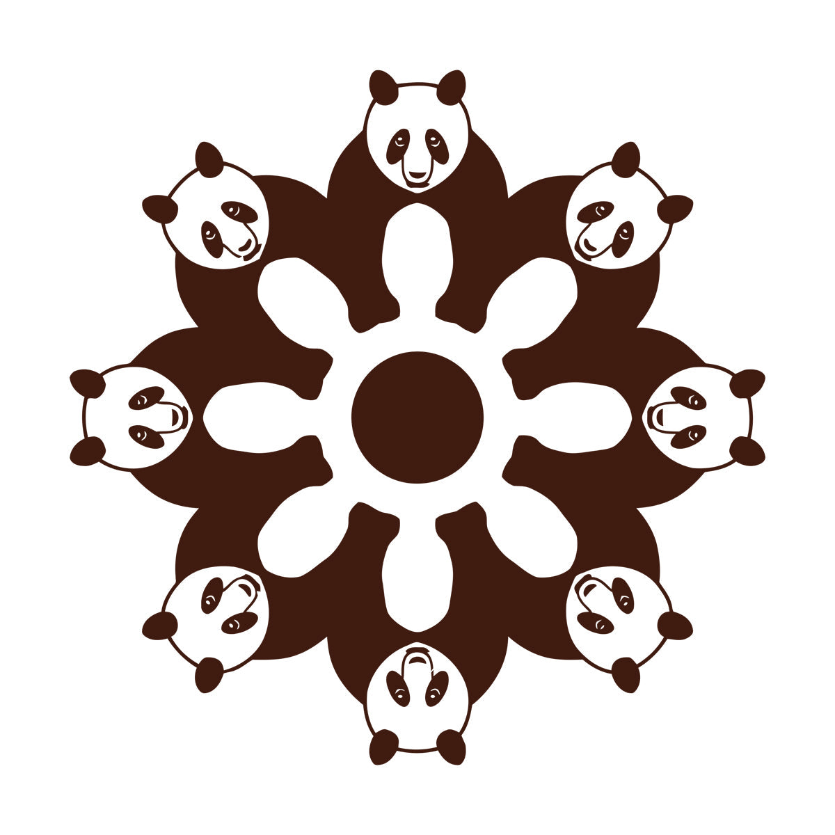 Mural And Wall Vinyl Decal Cute Pandas Animals Ation Kids Wall Beautification