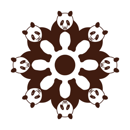 Mural And Wall Vinyl Decal Cute Pandas Animals Ation Kids Wall Beautification