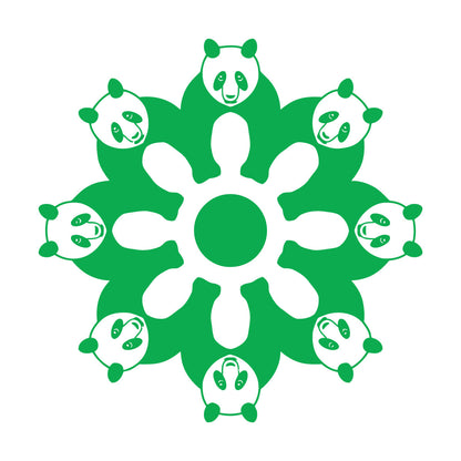 Mural And Wall Vinyl Decal Cute Pandas Animals Ation Kids Wall Beautification