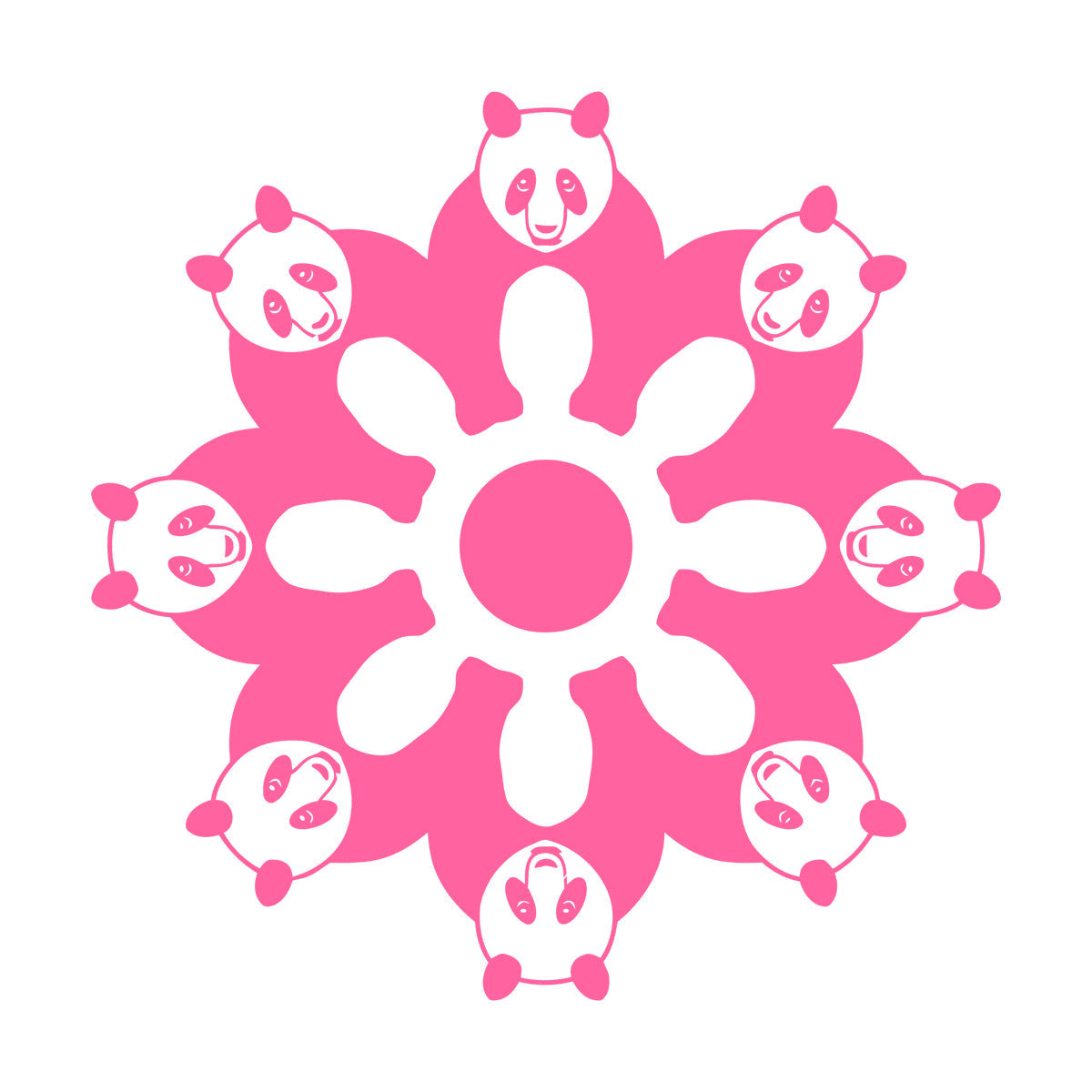 Mural And Wall Vinyl Decal Cute Pandas Animals Ation Kids Wall Beautification