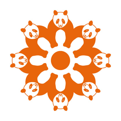 Mural And Wall Vinyl Decal Cute Pandas Animals Ation Kids Wall Beautification