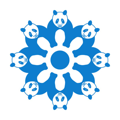 Mural And Wall Vinyl Decal Cute Pandas Animals Ation Kids Wall Beautification