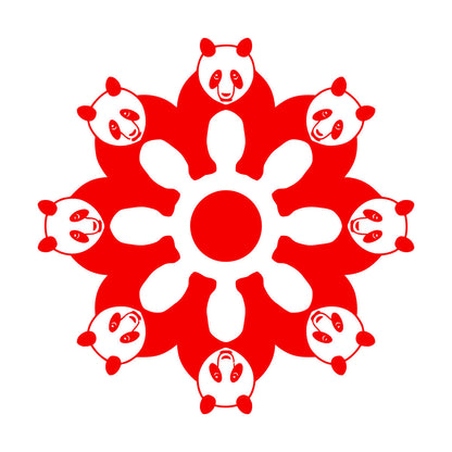 Mural And Wall Vinyl Decal Cute Pandas Animals Ation Kids Wall Beautification