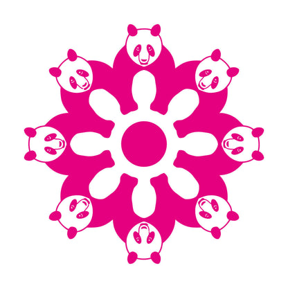 Mural And Wall Vinyl Decal Cute Pandas Animals Ation Kids Wall Beautification