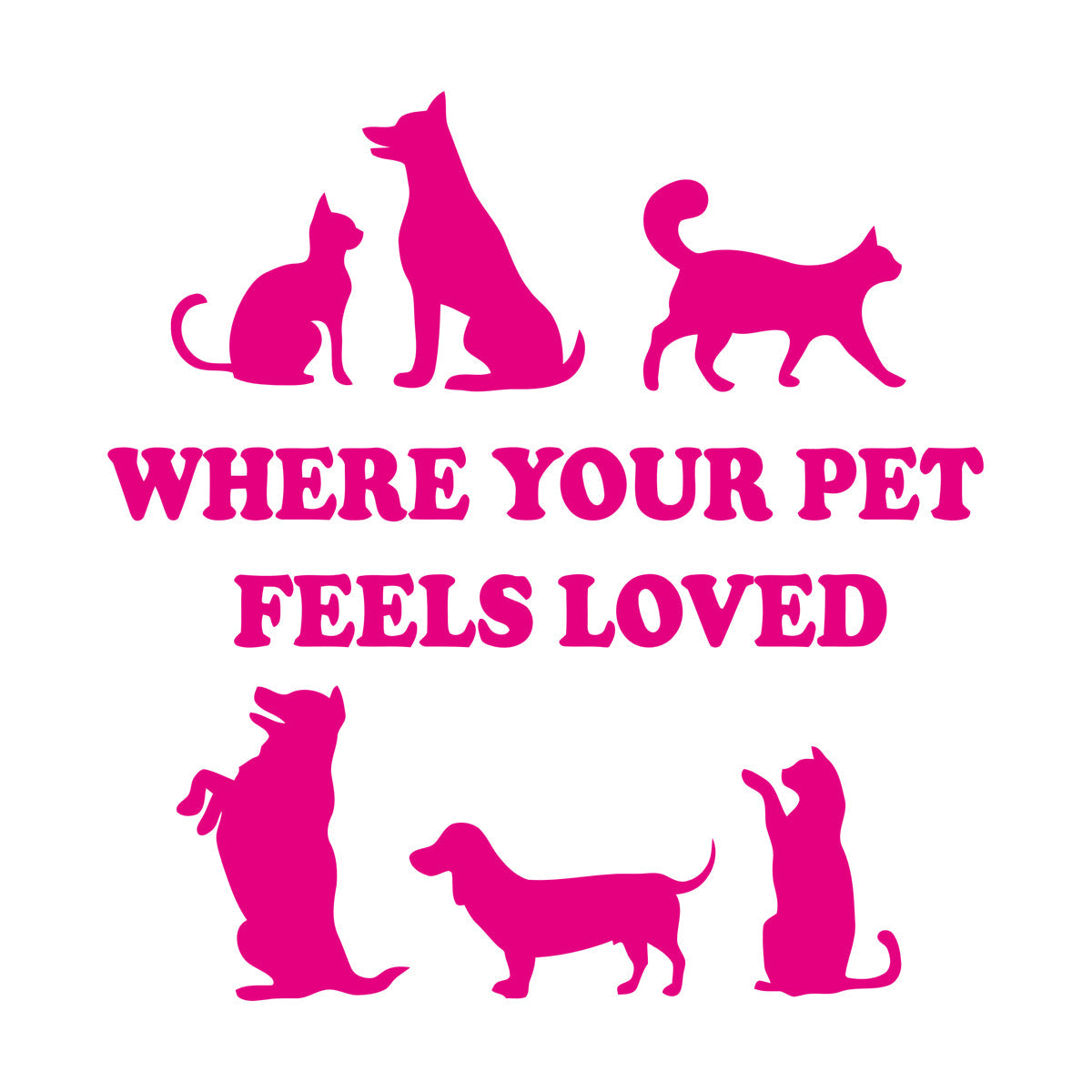 Wall Stickers Paster Paper Cute Pets Friendship Love Animals Phrase Car Body Decoration