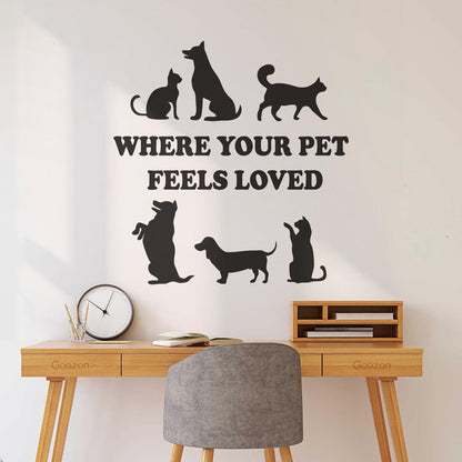 Wall Stickers Paster Paper Cute Pets Friendship Love Animals Phrase Car Body Decoration