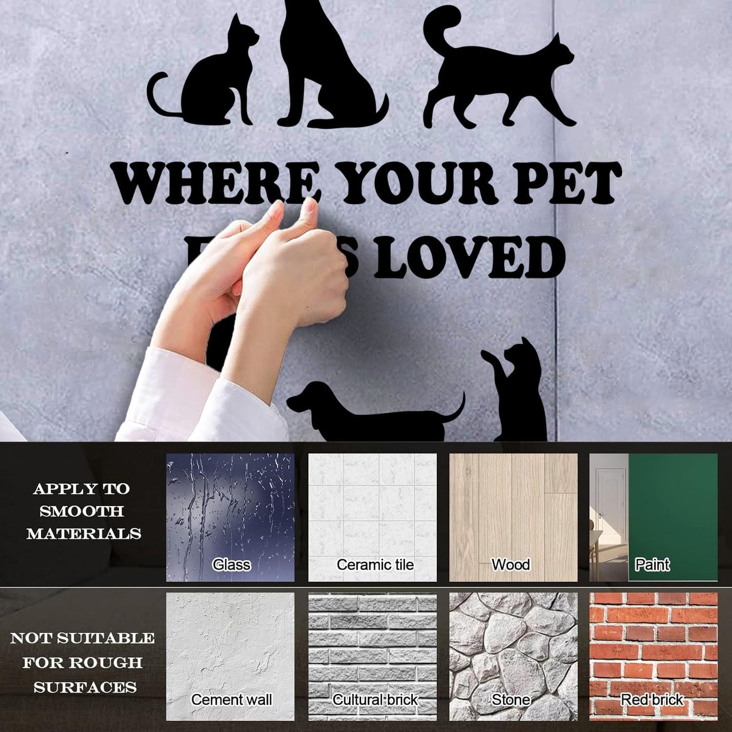 Wall Stickers Paster Paper Cute Pets Friendship Love Animals Phrase Car Body Decoration