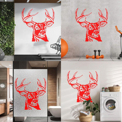 Wall Decals Paster Paper Deer Animal Horns Hunting Hunter Easy Installation