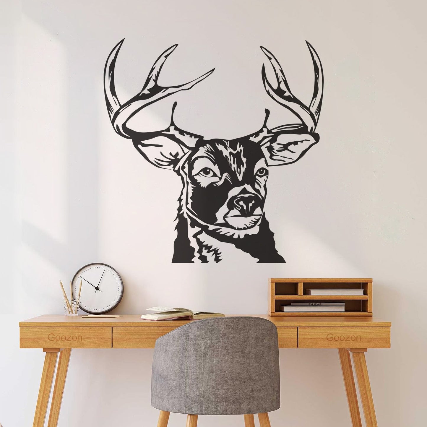Wall Decals Paster Paper Deer Animal Horns Hunting Hunter Easy Installation