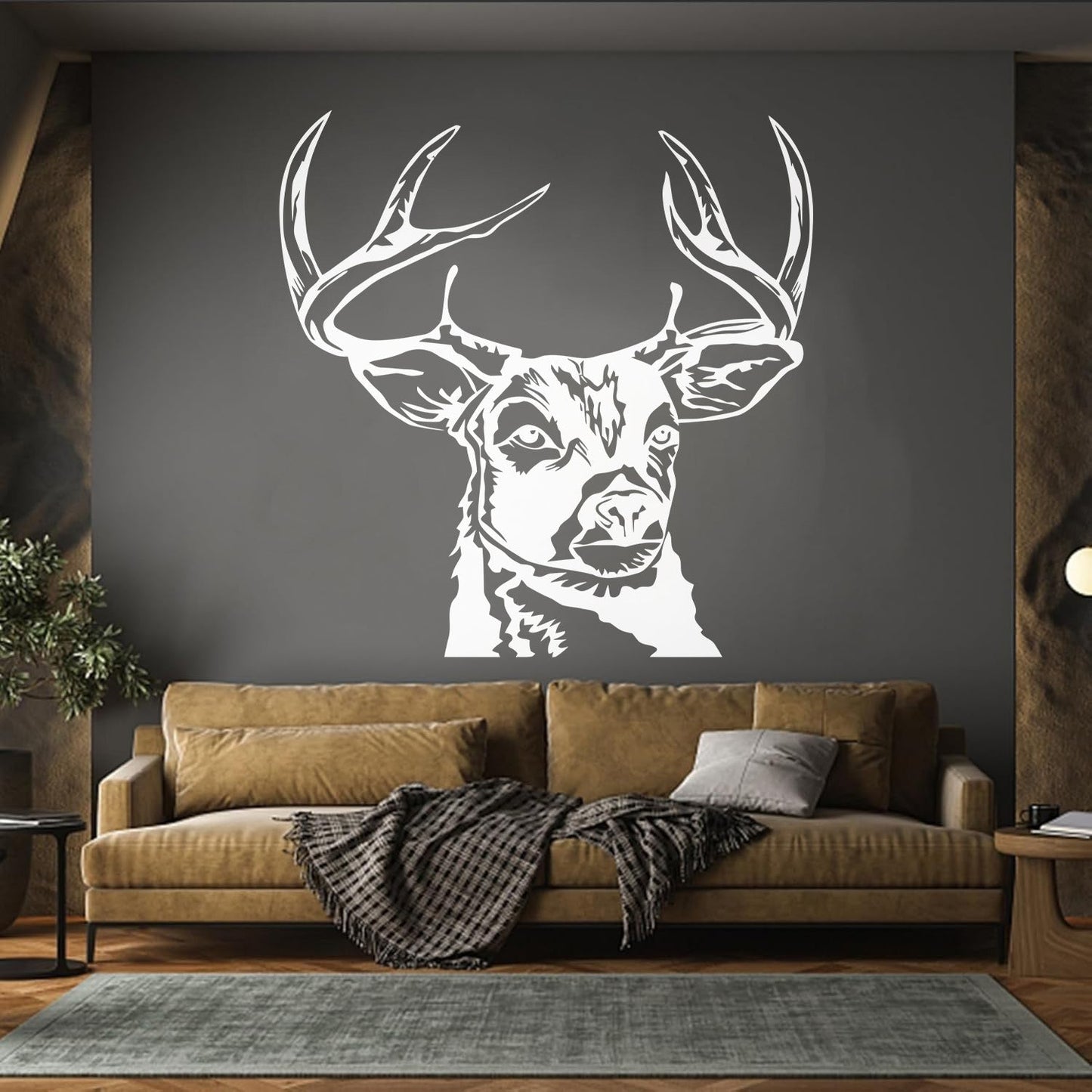 Wall Decals Paster Paper Deer Animal Horns Hunting Hunter Easy Installation