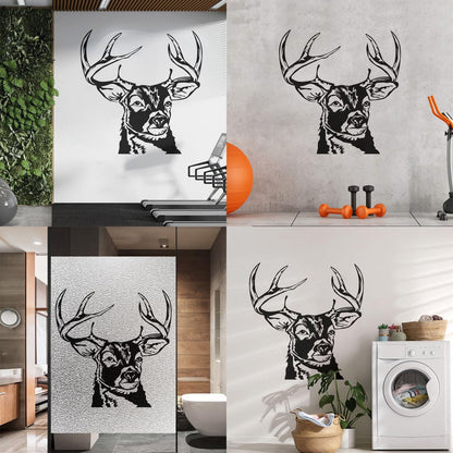 Wall Decals Paster Paper Deer Animal Horns Hunting Hunter Easy Installation