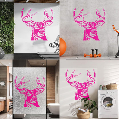 Wall Decals Paster Paper Deer Animal Horns Hunting Hunter Easy Installation