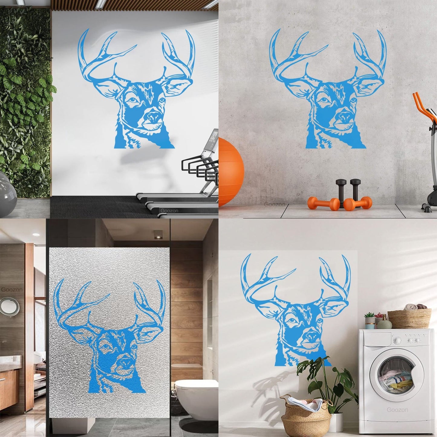 Wall Decals Paster Paper Deer Animal Horns Hunting Hunter Easy Installation