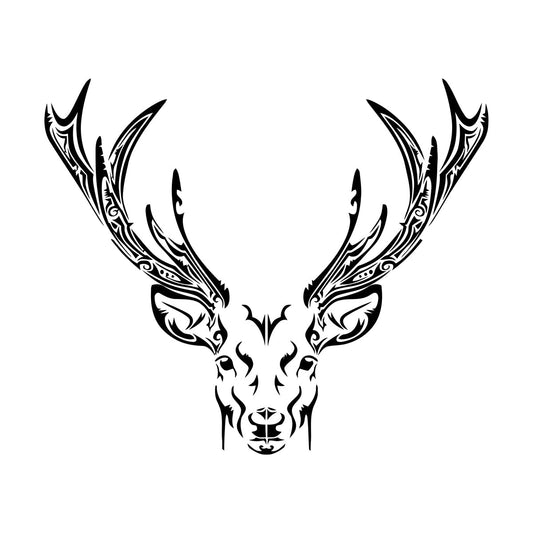 Deer Animal Reindeer Tribal Hunting Garage Man Cave Vinyl Wall Decals Waterproof