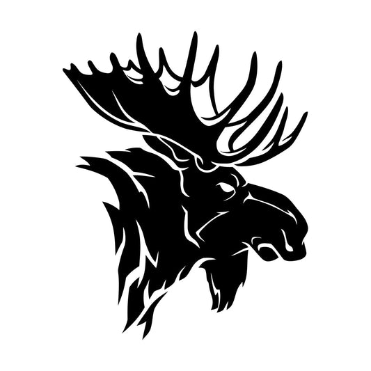 Wall Stickers Paster Paper Deer Elk Head Forest Animal Horns Hunting Club Can Modify And Add Information