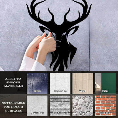Deer Head Animal Forest Hunting Wall Stickers Car Body Decoration