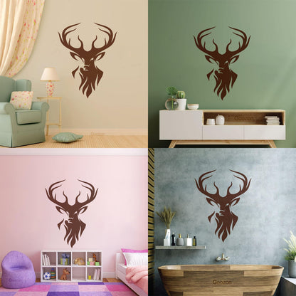 Deer Head Animal Forest Hunting Wall Stickers Car Body Decoration