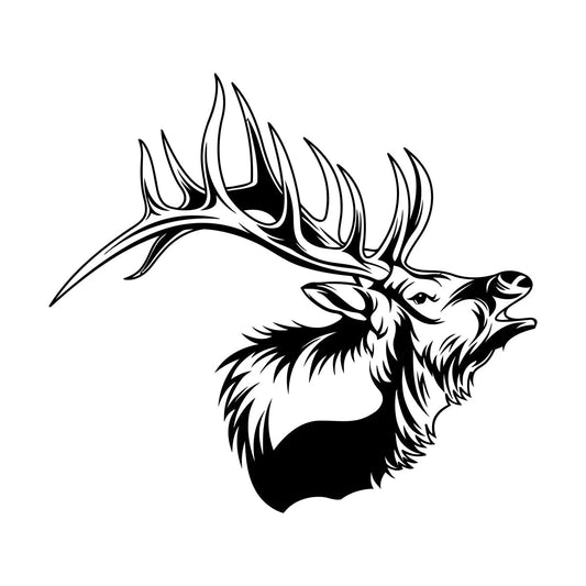 Wall Decals Pvc Deer Horn Head Hunter Home Living Animal Removable Without Leaving Glue