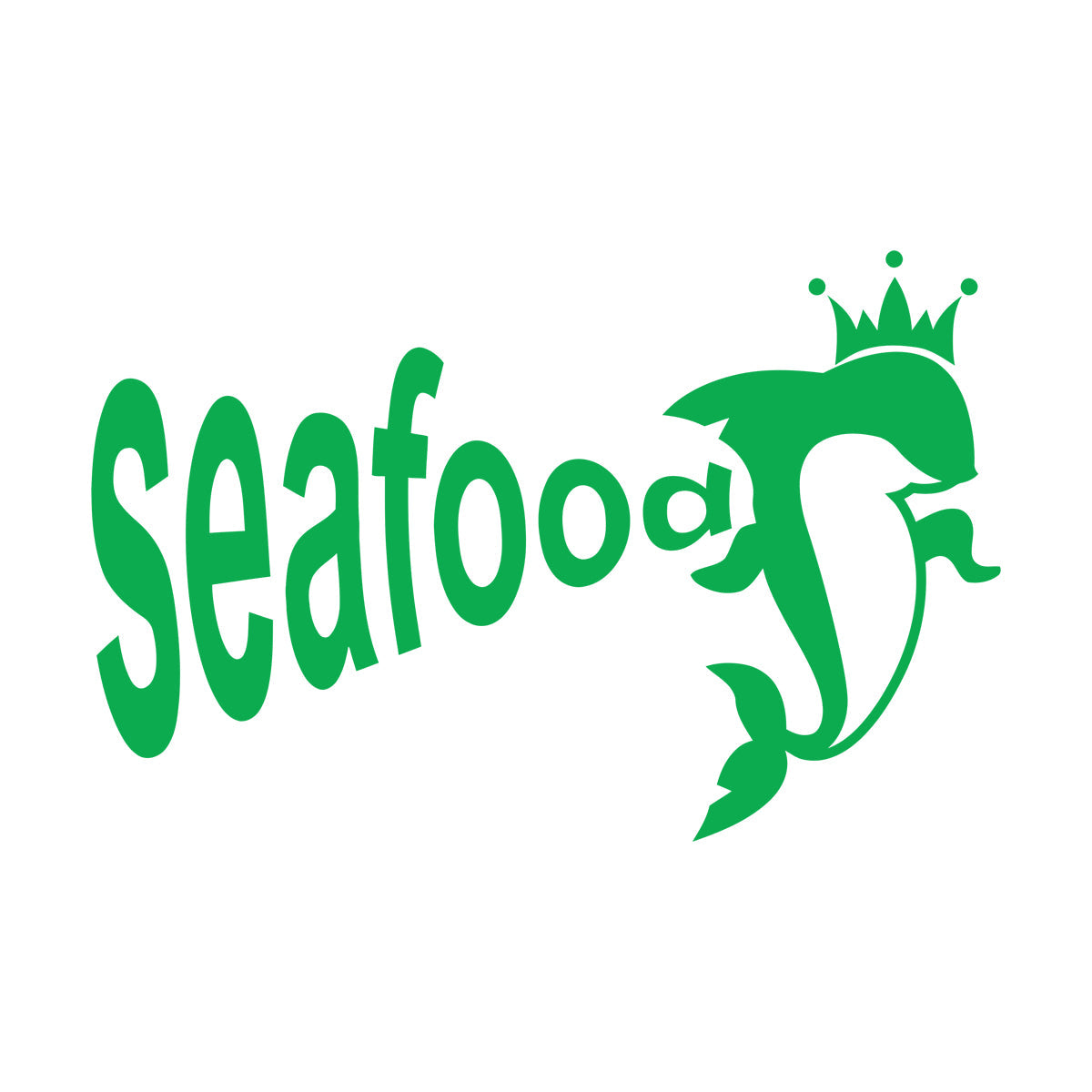 Vinyl Wall Decals Dolphin Crown Seafood Restaurant Ocean Animal Tattoo Culture