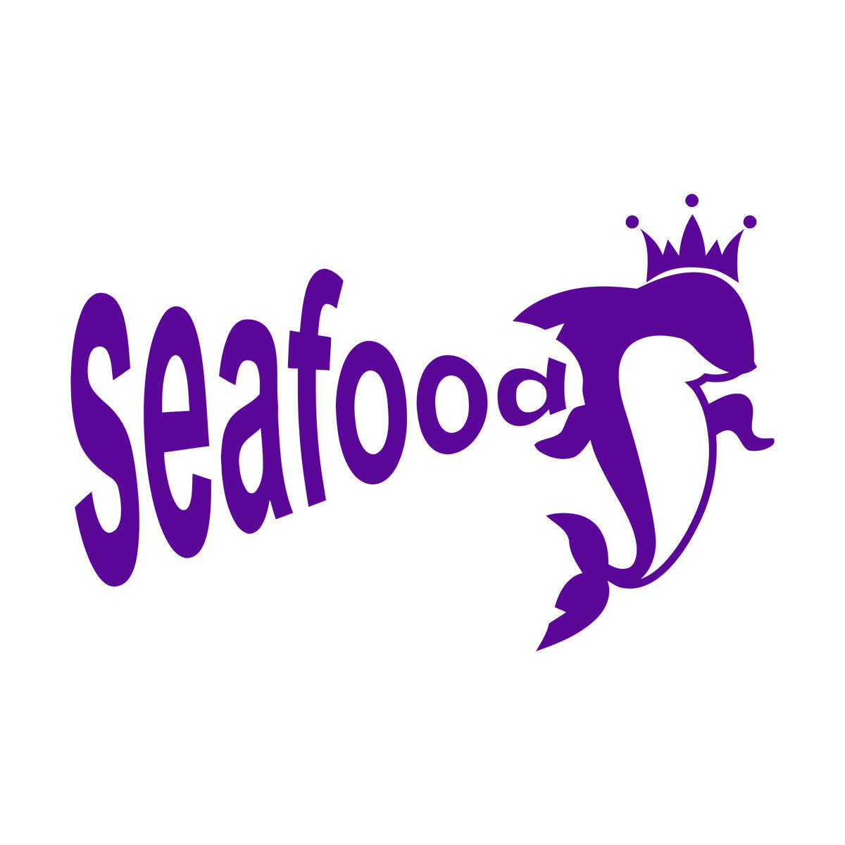 Vinyl Wall Decals Dolphin Crown Seafood Restaurant Ocean Animal Tattoo Culture