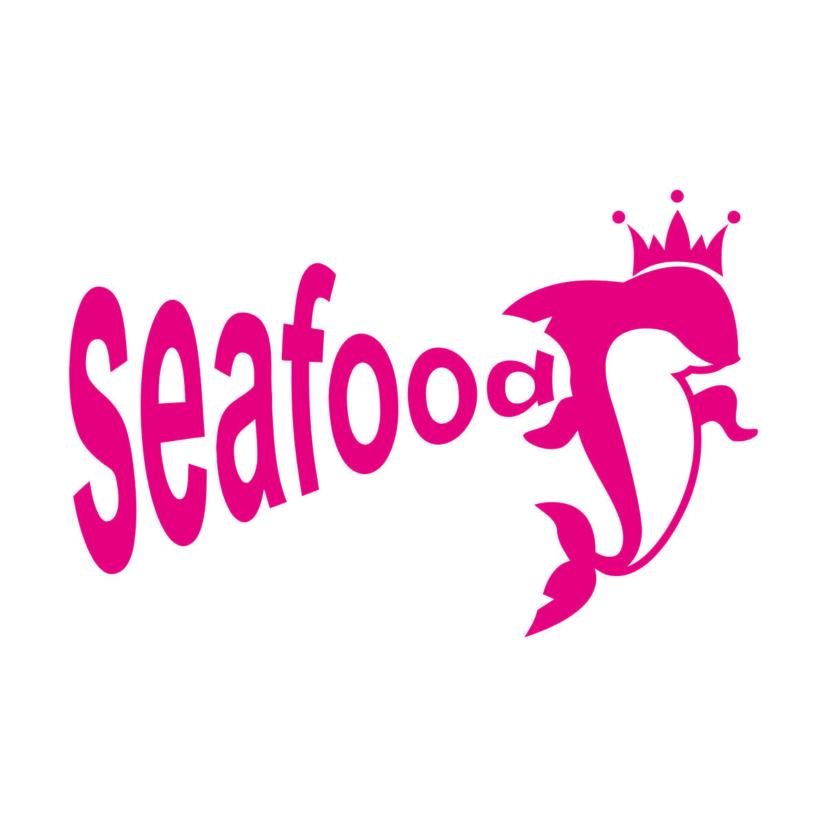 Vinyl Wall Decals Dolphin Crown Seafood Restaurant Ocean Animal Tattoo Culture