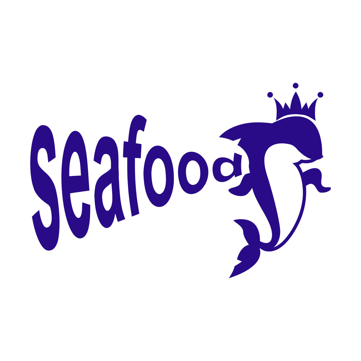 Vinyl Wall Decals Dolphin Crown Seafood Restaurant Ocean Animal Tattoo Culture