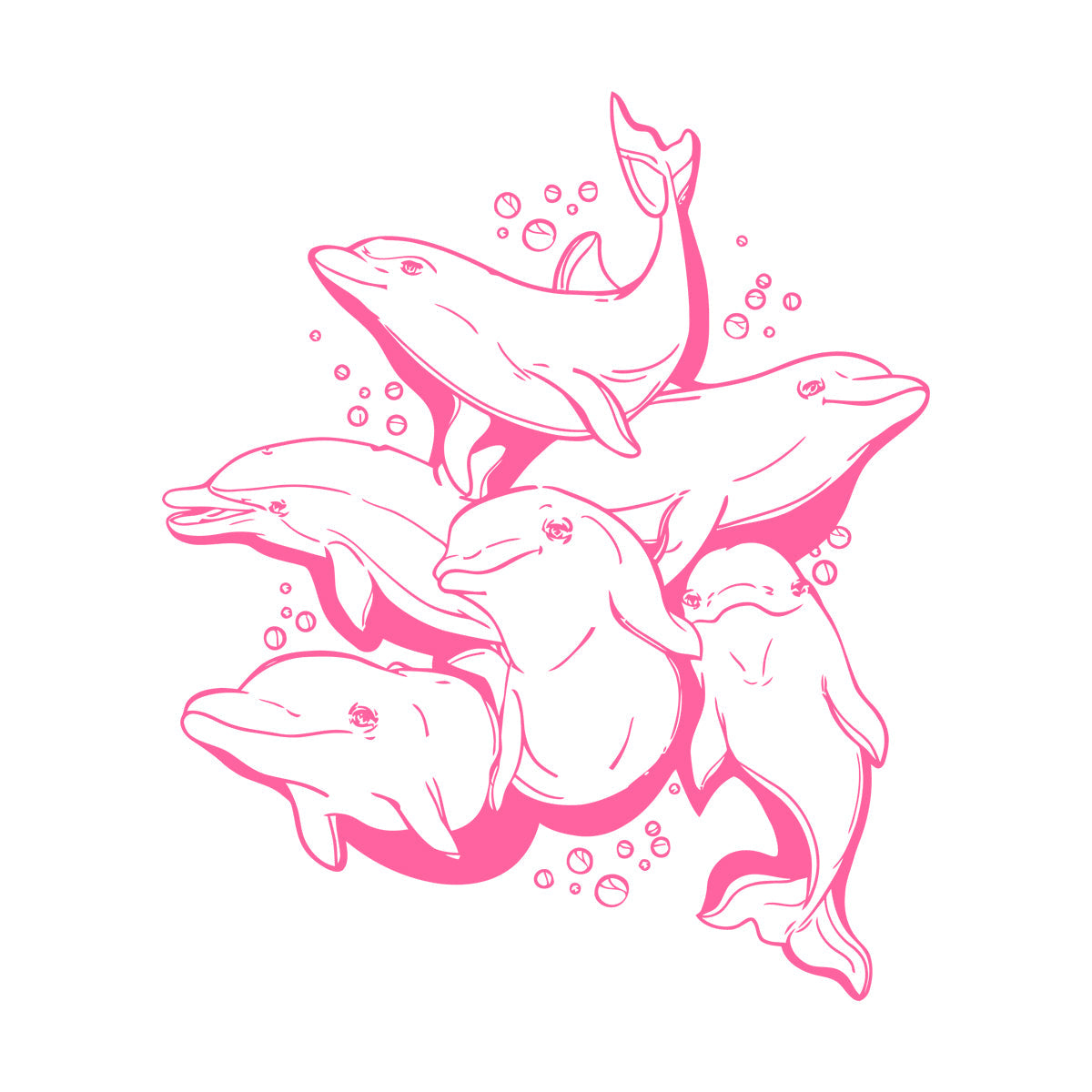 Engraving Decals Dolphins Marine Animal Ocean Sea Removable Without Leaving Glue