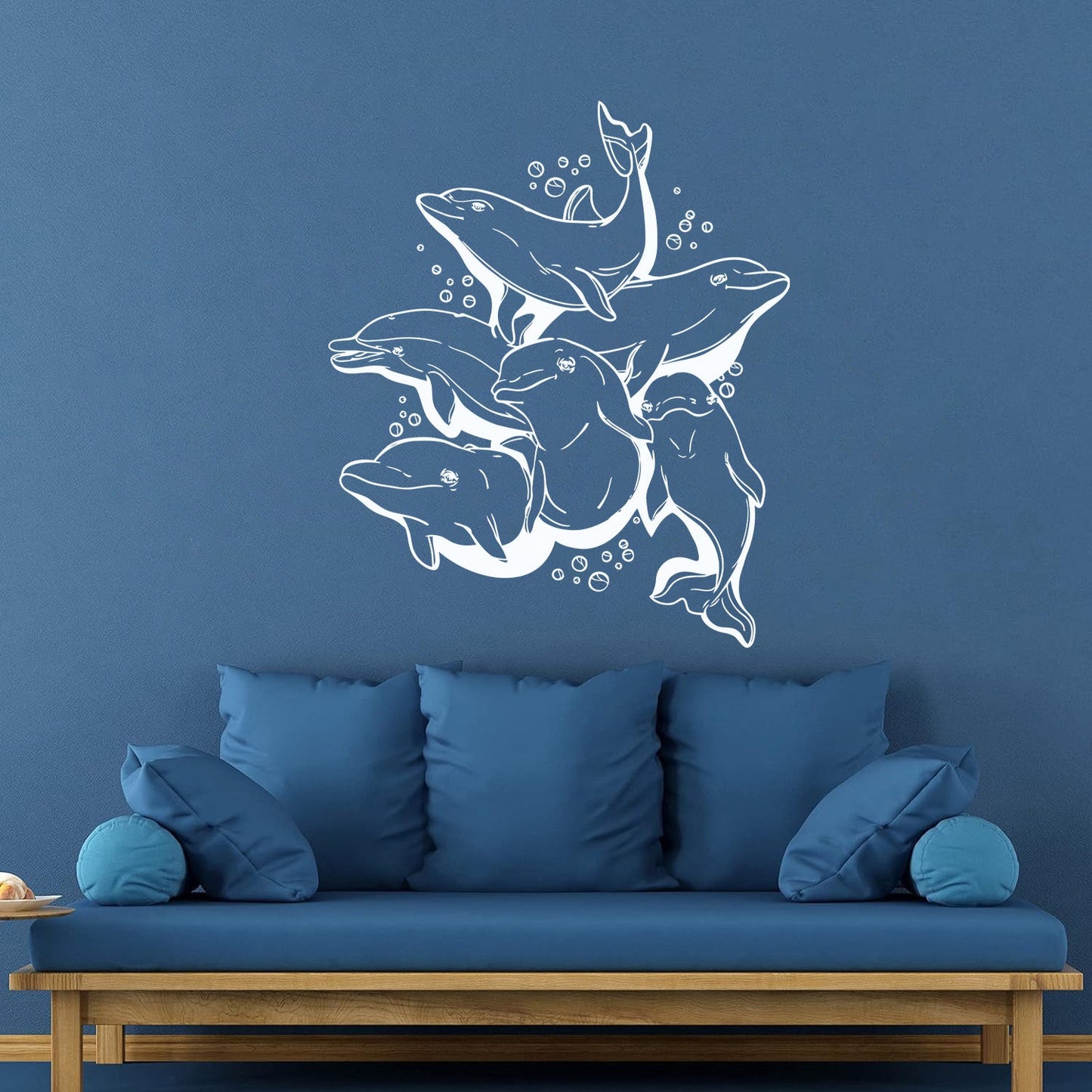 Engraving Decals Dolphins Marine Animal Ocean Sea Removable Without Leaving Glue