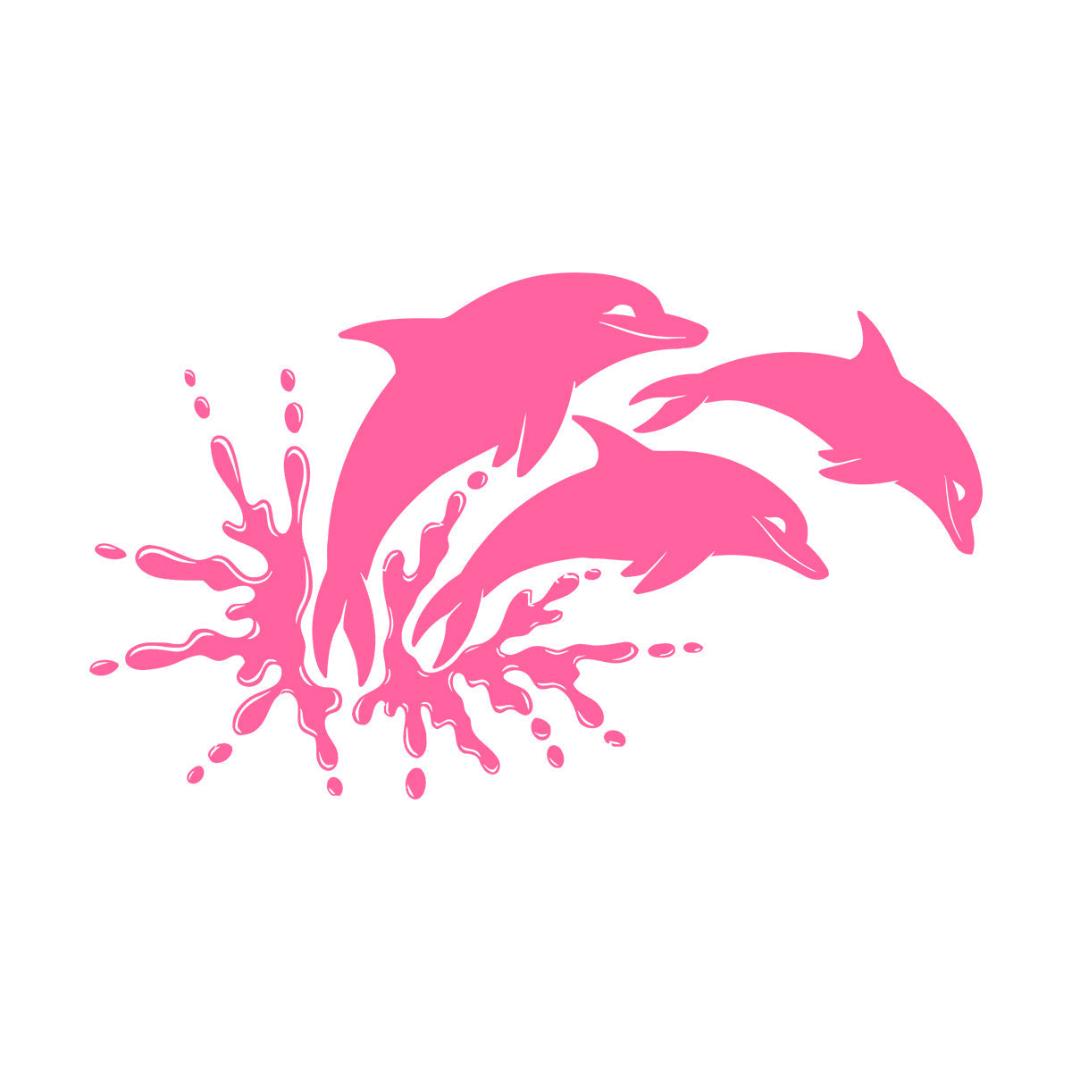 Mural And Wall Vinyl Decal Dolphins Marine Animals Ocean Self Adhesive