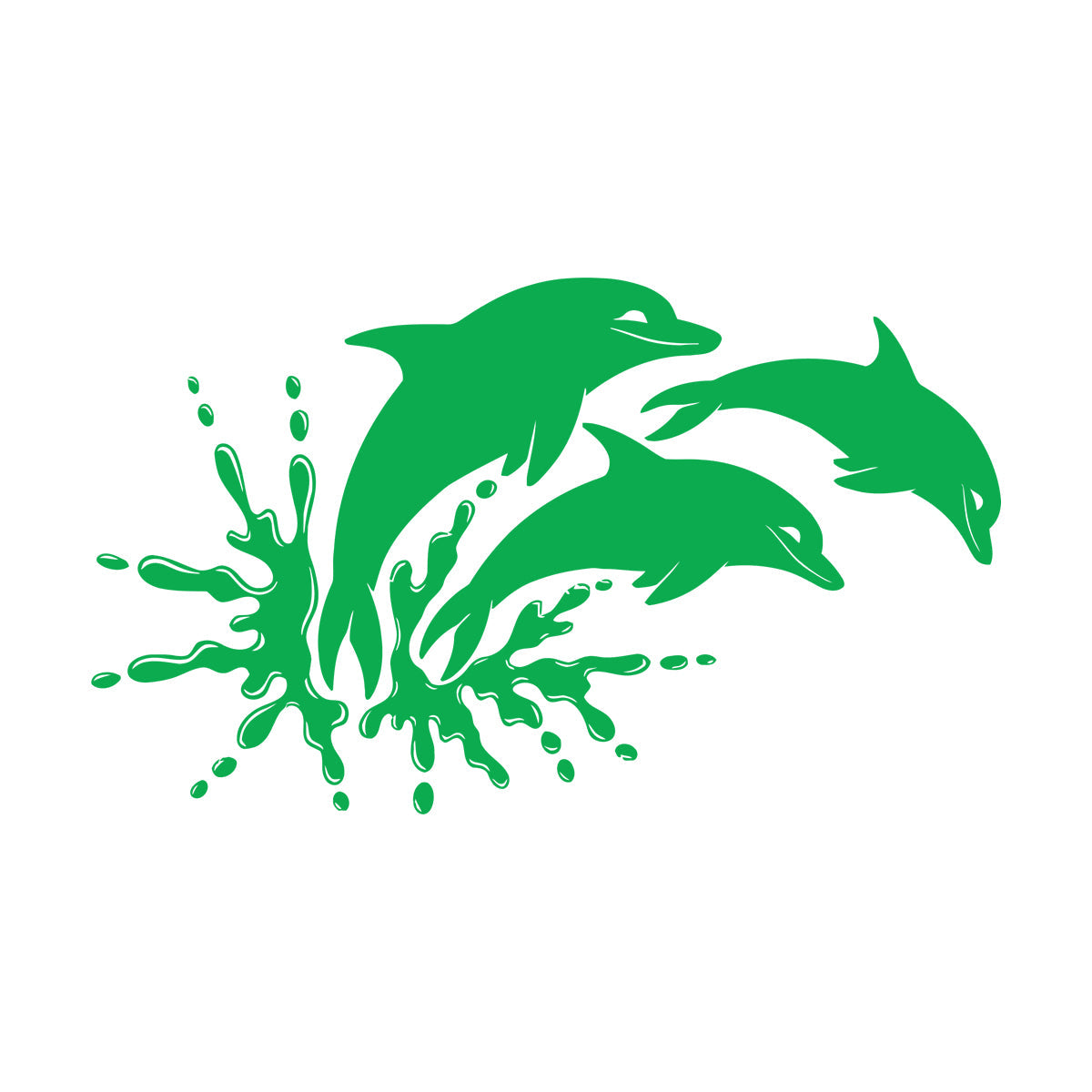 Mural And Wall Vinyl Decal Dolphins Marine Animals Ocean Self Adhesive