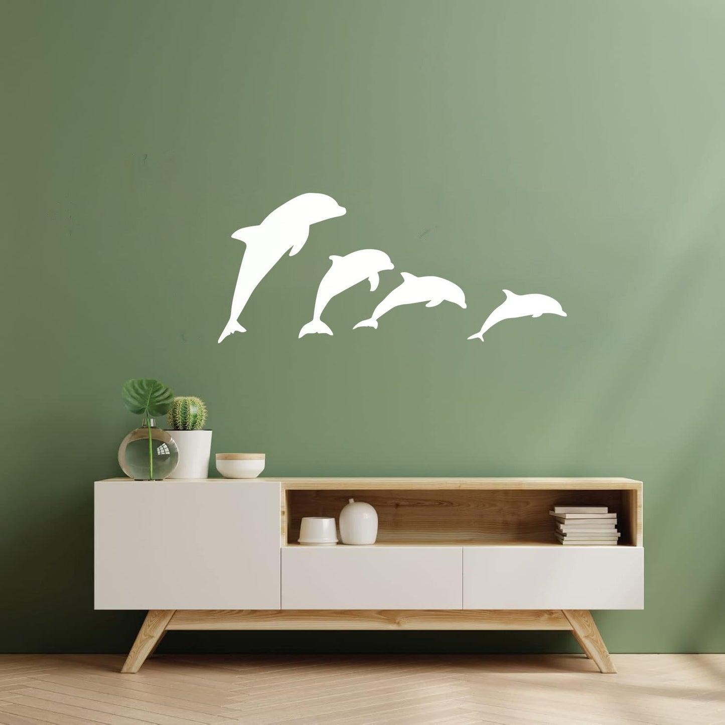 Dolphins Marine Ocean Animals Wall Stickers Paster Paper Do Not Damage The Wall Surface