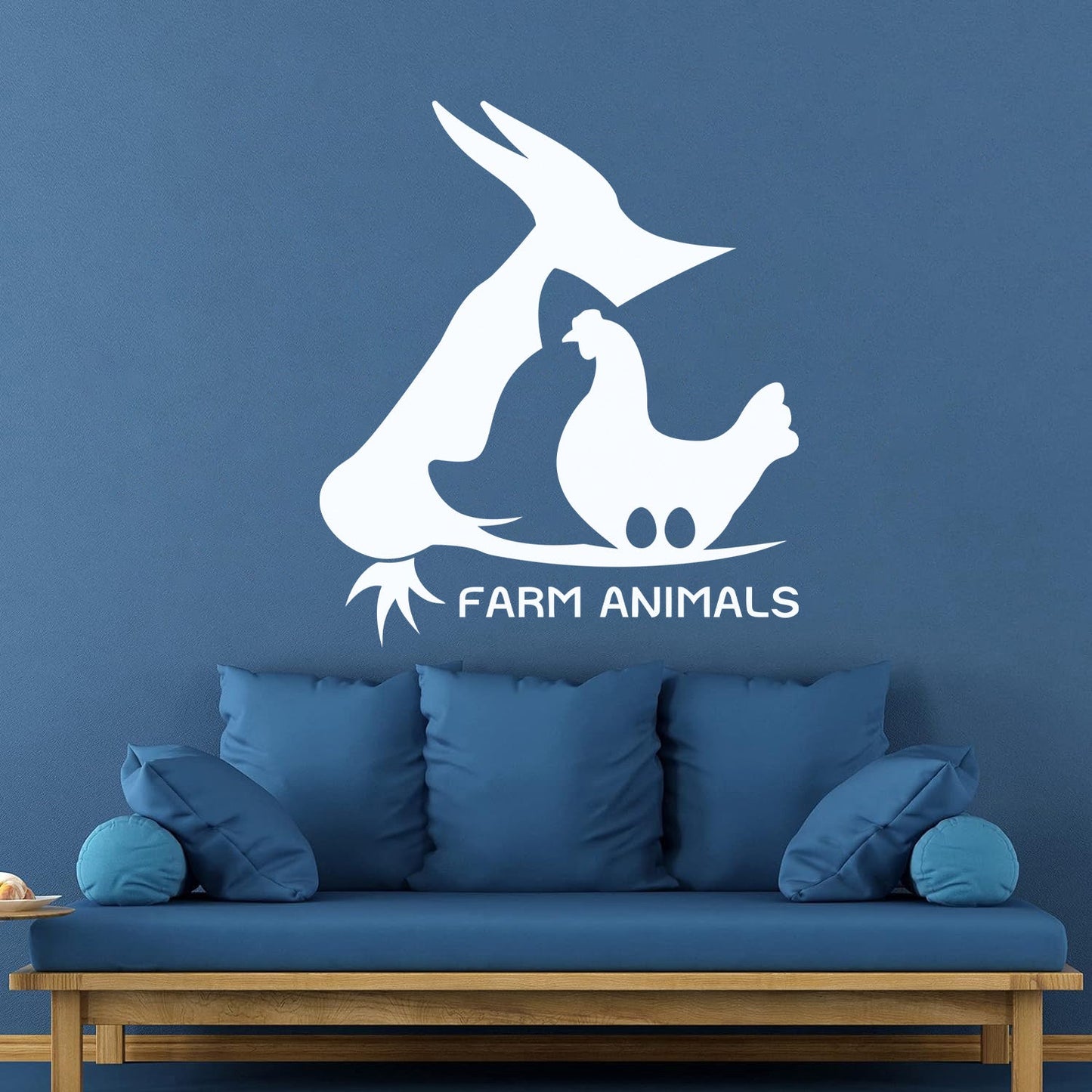 Farm Animal Cow Chicken Egg Pig Village Wall Decals Waterproof