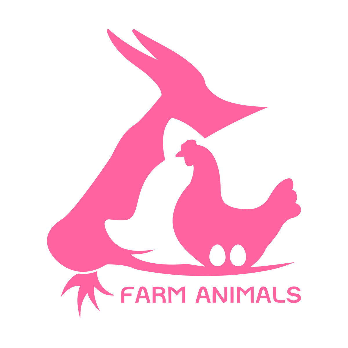 Farm Animal Cow Chicken Egg Pig Village Wall Decals Waterproof