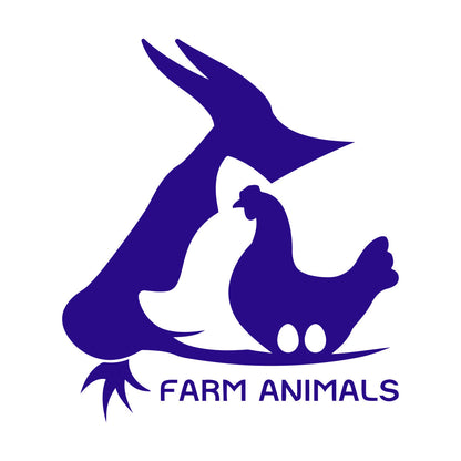 Farm Animal Cow Chicken Egg Pig Village Wall Decals Waterproof