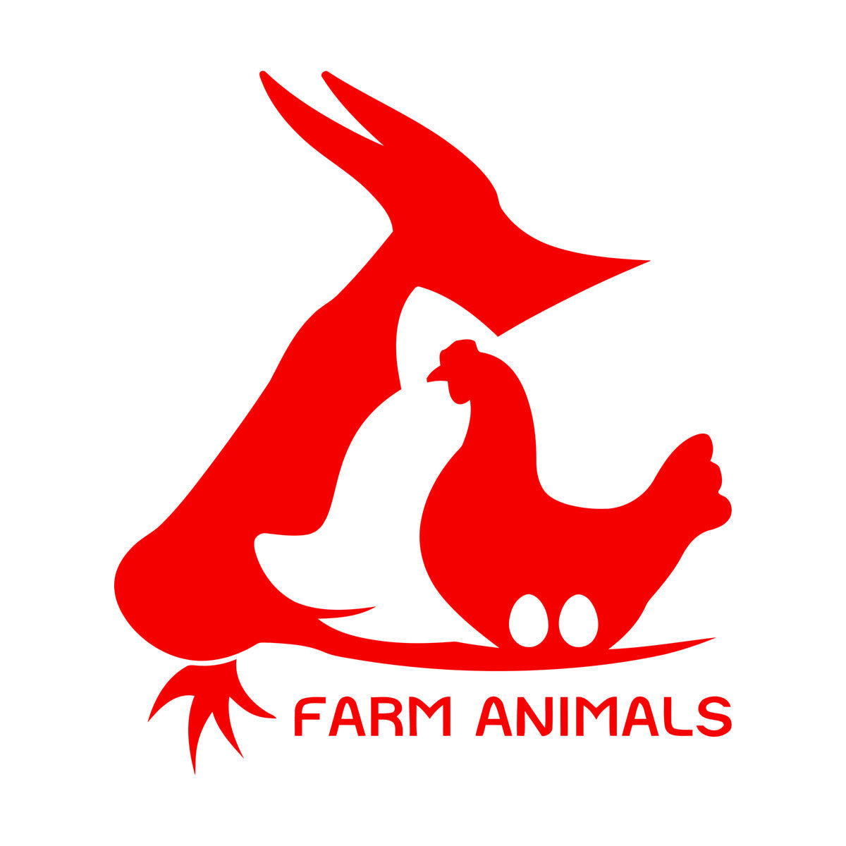 Farm Animal Cow Chicken Egg Pig Village Wall Decals Waterproof