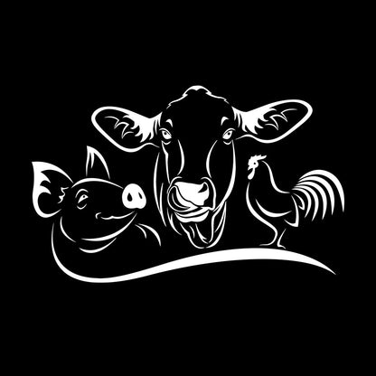 Engraving Decals Farm Animals Cow Pig Rooster House Pets Personalized Customization