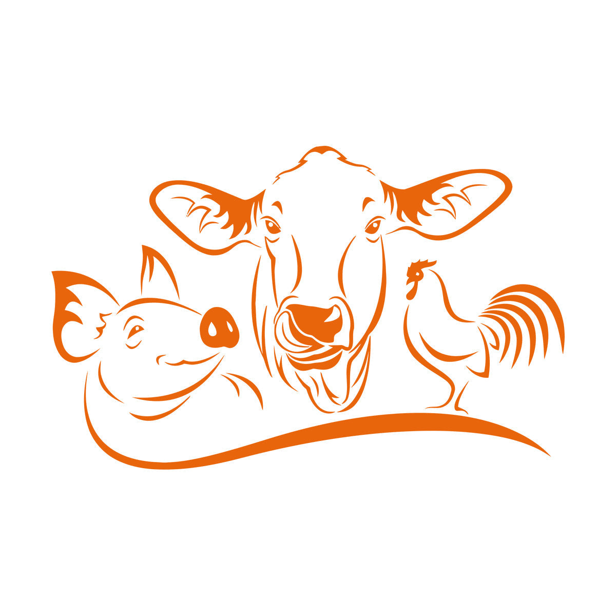 Engraving Decals Farm Animals Cow Pig Rooster House Pets Personalized Customization