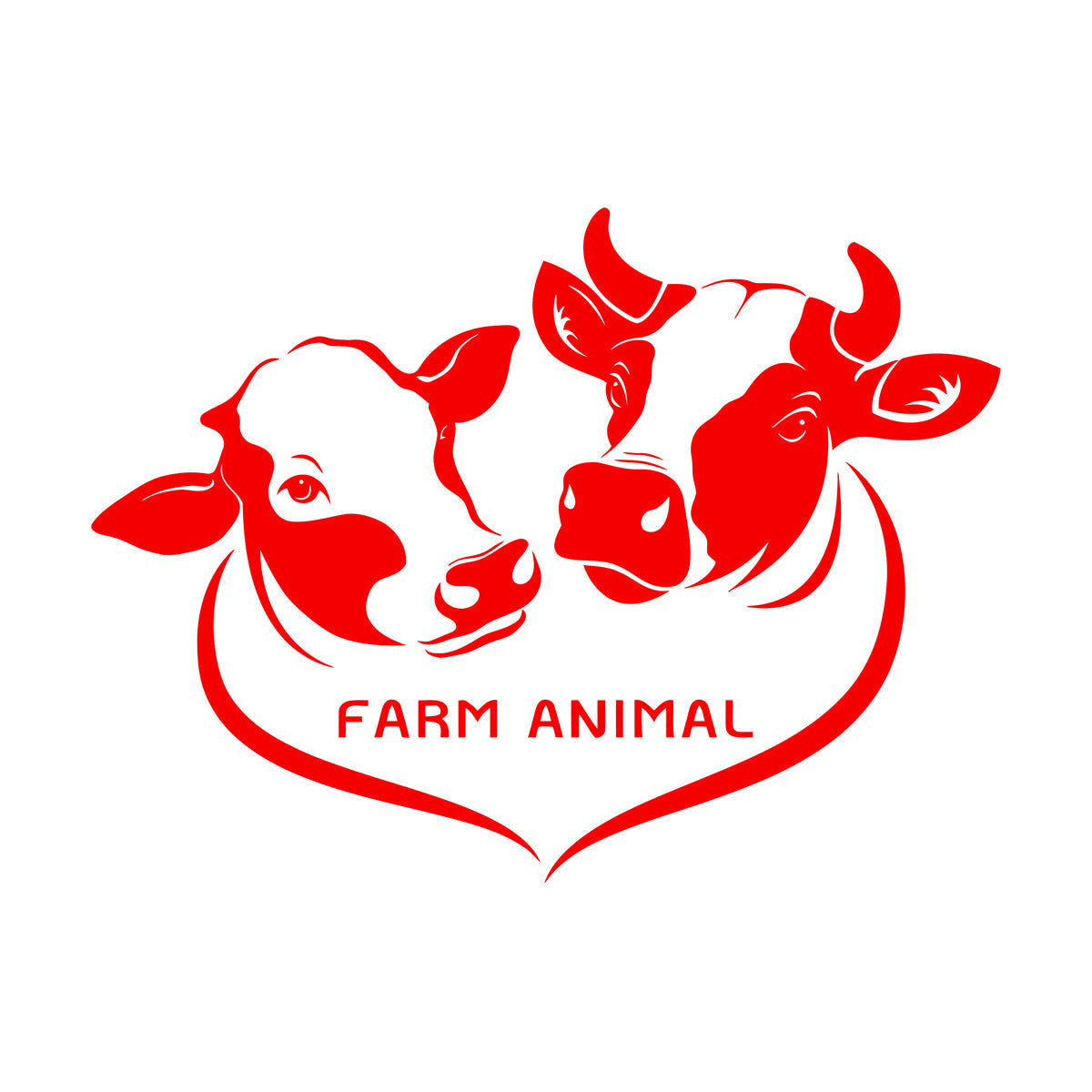 Wall Stickers Paster Paper Farm Animals Cows Butcher Shop Meat Restaurant Logo Art Decoration