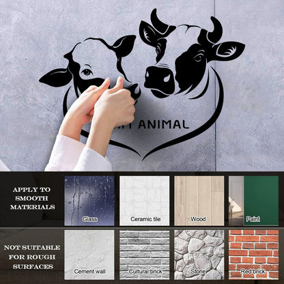 Wall Stickers Paster Paper Farm Animals Cows Butcher Shop Meat Restaurant Logo Art Decoration