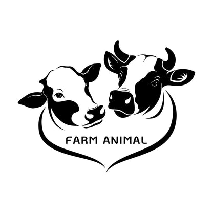 Wall Stickers Paster Paper Farm Animals Cows Butcher Shop Meat Restaurant Logo Art Decoration