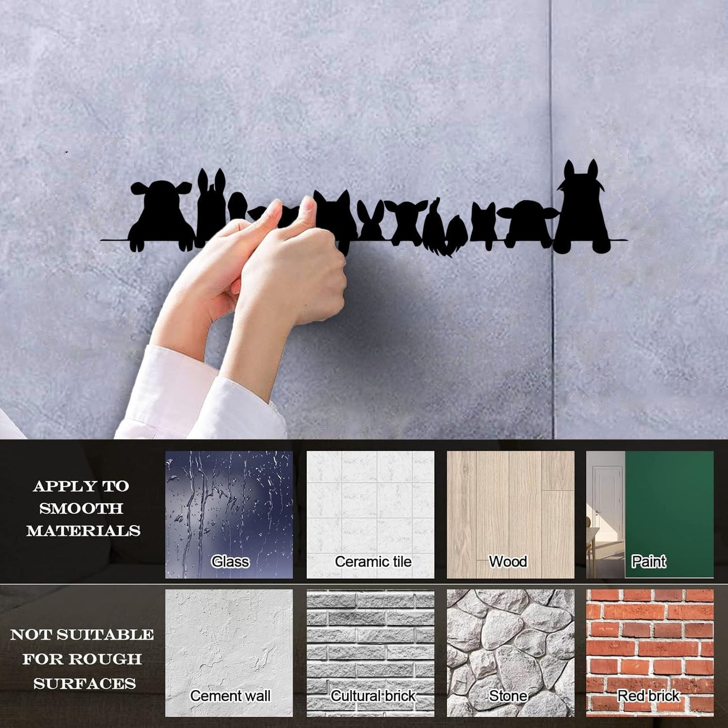 Fine Carving Stickers Farm Animals Silhouette Home Ation Idea Car Body Decoration