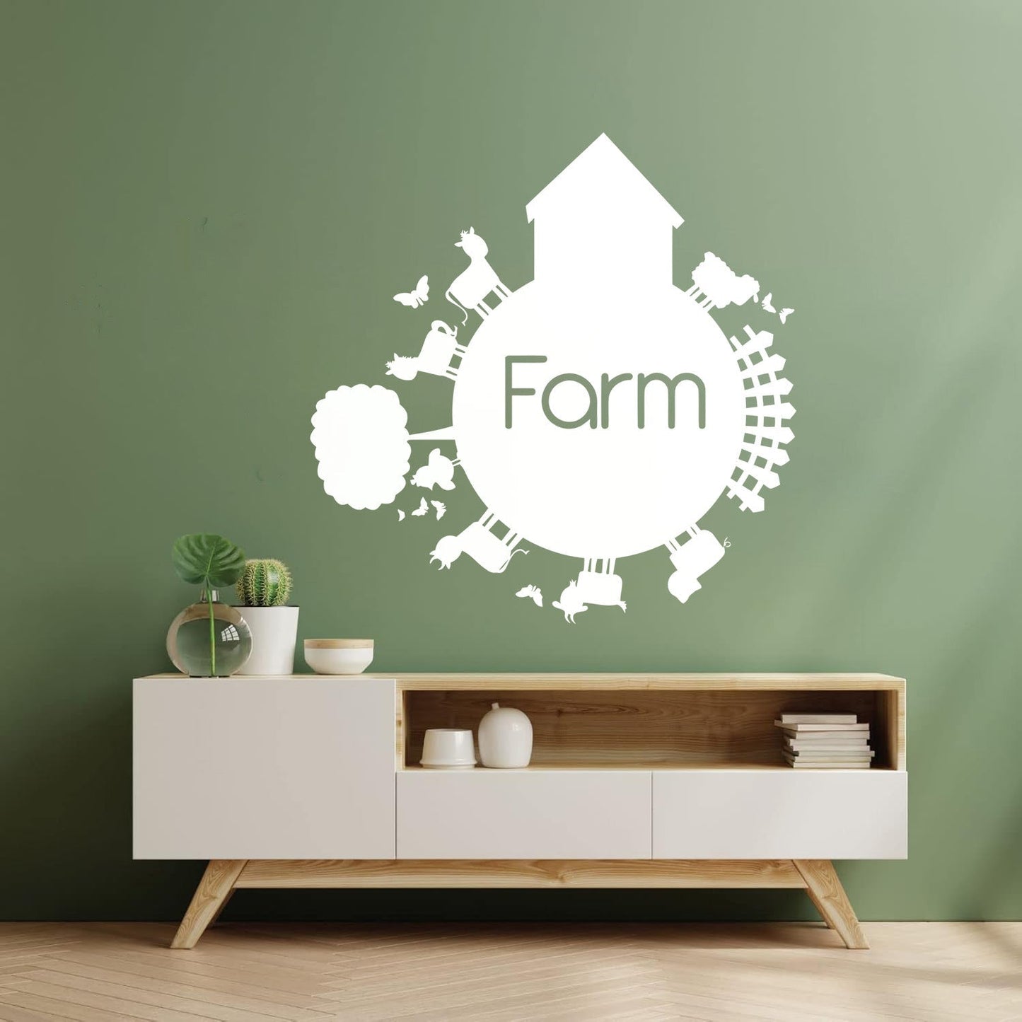 Lettering Decals Farmers Land Farm Product Village Animals Removable Without Leaving Glue