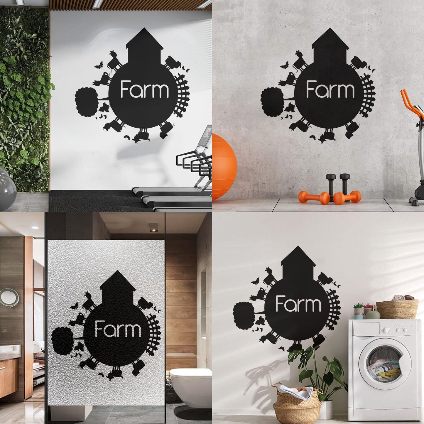 Lettering Decals Farmers Land Farm Product Village Animals Removable Without Leaving Glue