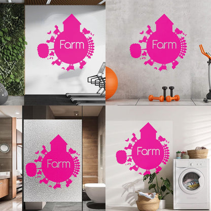 Lettering Decals Farmers Land Farm Product Village Animals Removable Without Leaving Glue