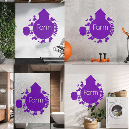 Lettering Decals Farmers Land Farm Product Village Animals Removable Without Leaving Glue