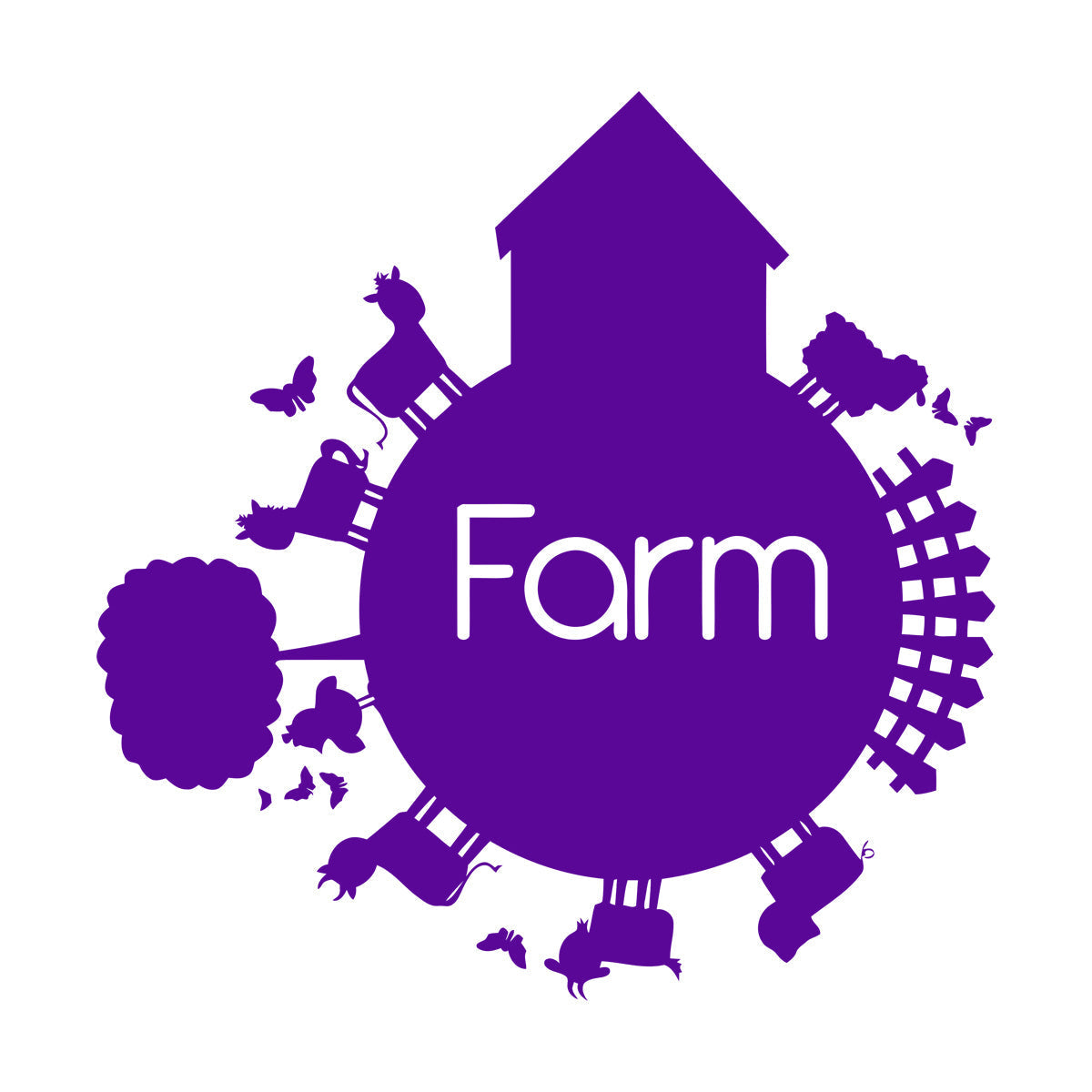 Lettering Decals Farmers Land Farm Product Village Animals Removable Without Leaving Glue