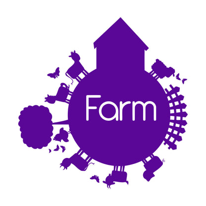 Lettering Decals Farmers Land Farm Product Village Animals Removable Without Leaving Glue