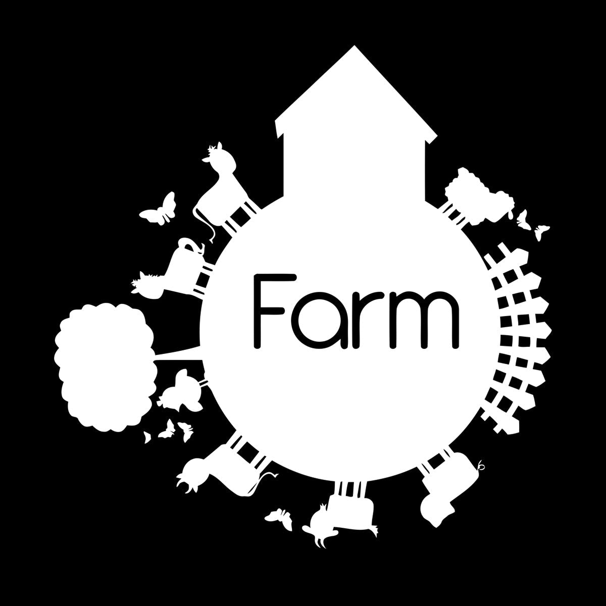 Lettering Decals Farmers Land Farm Product Village Animals Removable Without Leaving Glue